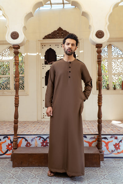 Coffee Color Thobe | Brown Thobe | Chocolate Thobe )Jubba) | Designer Thobe for Summer | Modern Islamic Clothing